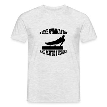 Gymnastique Exercices au sol Gymnastique Club de gymnastique Appareil gymnastique - T-shirt homme - gris chiné - Devant - AI Model Male 178 dark (178cm)