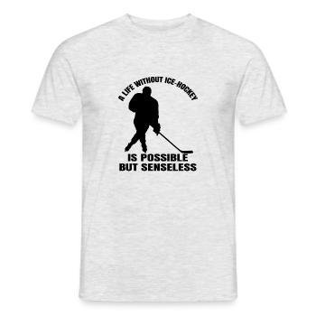 Eishockeyteam Eishockey Wintersport Geschenk - Männer T-Shirt - Grau meliert - Vorne - AI Model Male 178 dark (178cm)
