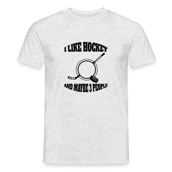 Eishockey Wintersport Eishockeyteam Geschenk - Männer T-Shirt - Grau meliert - Vorne - AI Model Male 178 dark (178cm)