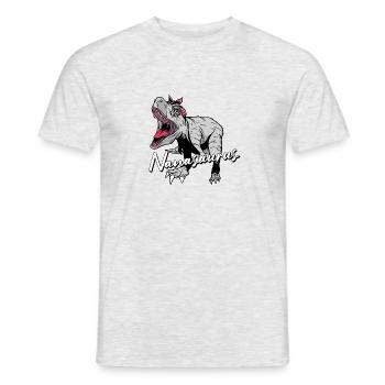 Dinosaur Adult dinosaur - Men's T-Shirt - heather grey - Front - AI Model Male 178 dark (178cm)
