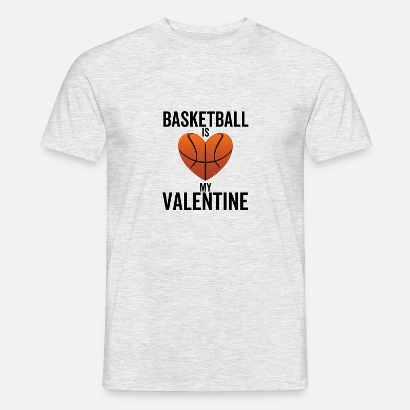 Il basket è il mio San Valentino - T-shirt uomo - grigio melange