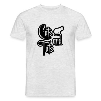 Citation de chats et de tats - T-shirt homme - gris chiné - Devant - AI Model Male 178 dark (178cm)