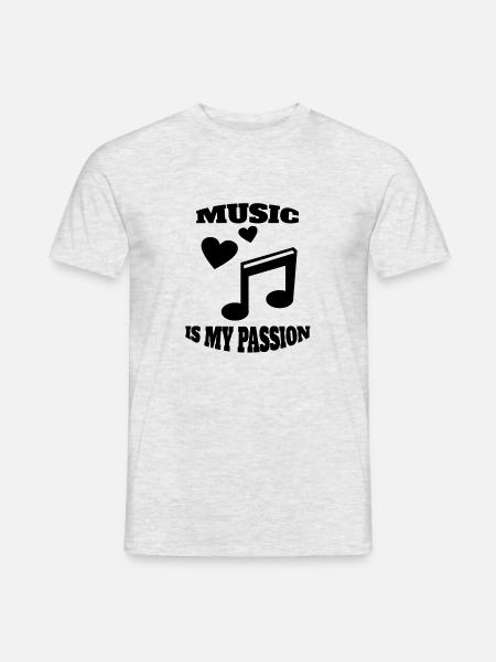 Musik Spruch Musizieren Musiker Music Musiklehrer - Männer T-Shirt - Grau meliert