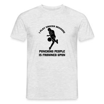 Football coach Football Footballer Footballer - Men's T-Shirt - heather grey - Front - AI Model Male 178 dark (178cm)