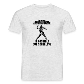 Baseball Gift Baseball Game Baseball Lovers - Men's T-Shirt - heather grey - Front - AI Model Male 178 dark (178cm)