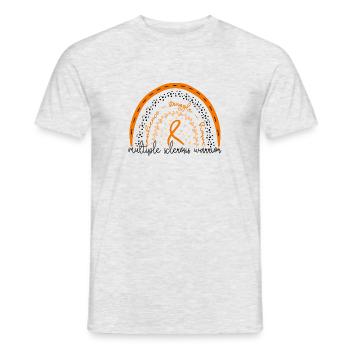 Rainbow Multiple Sclerosis Warrior - Men's T-Shirt - heather grey - Front - AI Model Male 178 dark (178cm)