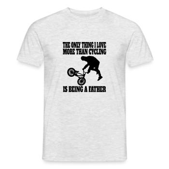 Fahrrad Vater Radfahren Papa Radeln Fahrradtour - Männer T-Shirt - Grau meliert - Vorne - AI Model Male 178 dark (178cm)