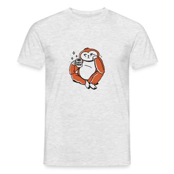 Coffee Cup Coffee Gift Caféine Grain de café - T-shirt homme - gris chiné - Devant - AI Model Male 178 dark (178cm)
