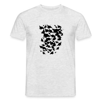 Poisson manta - T-shirt homme - gris chiné - Devant - AI Model Male 178 dark (178cm)