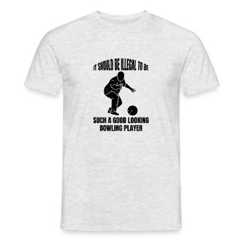 Bowling Bowling Kegel Bowler Gift Bowling ball - Men's T-Shirt - heather grey - Front - AI Model Male 178 dark (178cm)