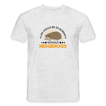 Igel Geschenk Stacheligel - Männer T-Shirt - Grau meliert - Vorne - AI Model Male 178 dark (178cm)