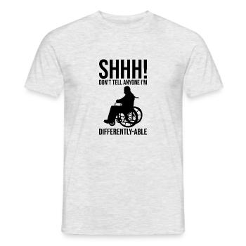 Drôle de lésion de la moelle épinière Coupe transversale du fauteuil roulant - T-shirt homme - gris chiné - Devant - AI Model Male 178 dark (178cm)