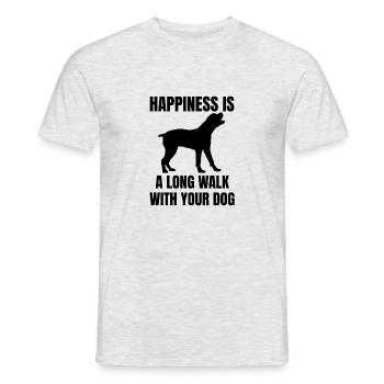 Hundehalter Hund Geschenk Hunde Labrador Haustier - Männer T-Shirt - Grau meliert - Vorne - AI Model Male 178 dark (178cm)