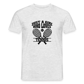 Tennis Tennis Player Woman Girls Tennis Club - Men's T-Shirt - heather grey - Front - AI Model Male 178 dark (178cm)