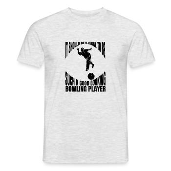 Bowling Kegel Gift Bowling Ball Bowler Bowling - Men's T-Shirt - heather grey - Front - AI Model Male 178 dark (178cm)