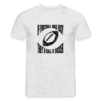 Fan de football américain - T-shirt homme - gris chiné - Devant - AI Model Male 178 dark (178cm)