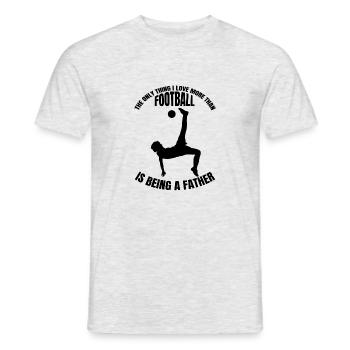 football papa entraîneur de football père joueur de football - T-shirt homme - gris chiné - Devant - AI Model Male 178 dark (178cm)