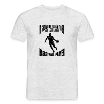 Basketball Basketball Player Basketball Team - T-shirt homme - gris chiné - Devant - AI Model Male 178 dark (178cm)