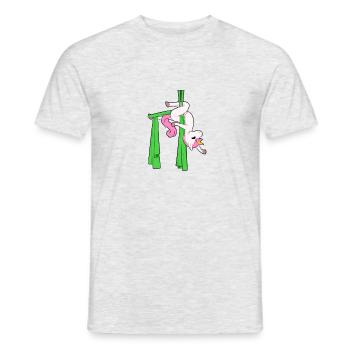 Aerial Silk Einhorn - Männer T-Shirt - Grau meliert - Vorne - AI Model Male 178 dark (178cm)