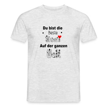 Beste Mami ,Beste Mama - Männer T-Shirt - Grau meliert - Vorne - AI Model Male 178 dark (178cm)