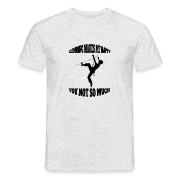 Kletterer Berg Klettern Bergsteigen Bergklettern - Männer T-Shirt - Grau meliert - Vorne - AI Model Male 178 dark (178cm)