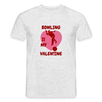 Bowling Saint-Valentin Bowling Bowling Club - T-shirt homme - gris chiné - Devant - AI Model Male 178 dark (178cm)