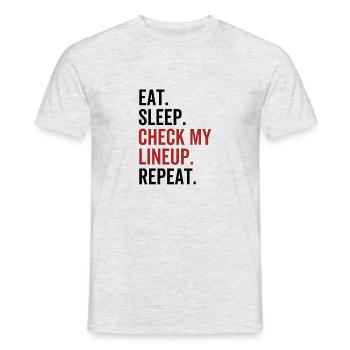 Manger dormir Vérifiez ma gamme Répéter - T-shirt homme - gris chiné - Devant - AI Model Male 178 dark (178cm)