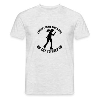Roller Skating Inline Skating Gift Inline Skater - Men's T-Shirt - heather grey - Front - AI Model Male 178 dark (178cm)