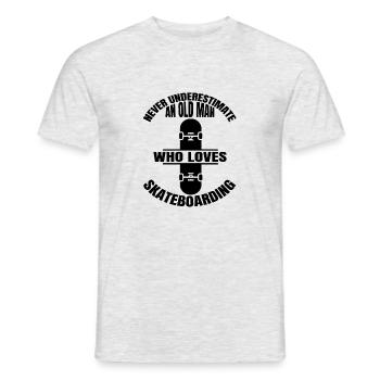 Skateboard Skating Skateboarding Skater Skate Fan - Men's T-Shirt - heather grey - Front - AI Model Male 178 dark (178cm)