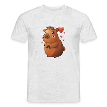 Belle capybara - T-shirt homme - gris chiné - Devant - AI Model Male 178 dark (178cm)
