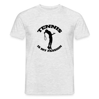 Amateurs de tennis Joueurs de tennis Club de tennis Tennis - T-shirt homme - gris chiné - Devant - AI Model Male 178 dark (178cm)
