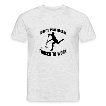 Hockey sur gazon Cadeau Joueur de hockey sur sol - T-shirt homme - gris chiné - Devant - AI Model Male 178 dark (178cm)