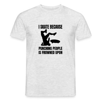 Skateboard Skating Skateboarding Skate Fan Skater - Men's T-Shirt - heather grey - Front - AI Model Male 178 dark (178cm)