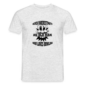 Club de bowling Bowling Bowling Club de bowling - T-shirt homme - gris chiné - Devant - AI Model Male 178 dark (178cm)