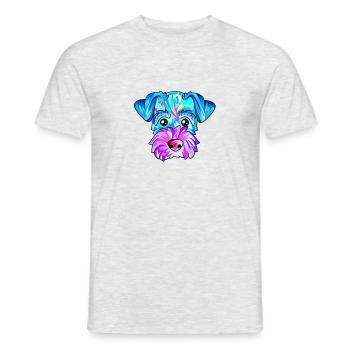 Zwergschnauzer - Männer T-Shirt - Grau meliert - Vorne - AI Model Male 178 dark (178cm)