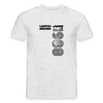 Birthday June 1988 - Men's T-Shirt - heather grey - Front - AI Model Male 178 dark (178cm)