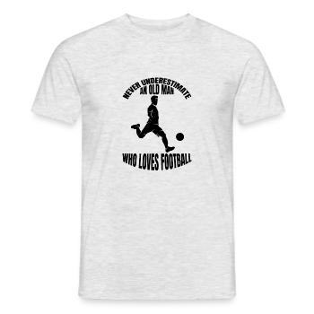 Fußballspieler Fußballmannschaft Fußballdesign - Männer T-Shirt - Grau meliert - Vorne - AI Model Male 178 dark (178cm)