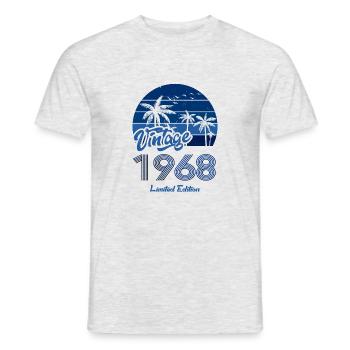 Vintage Year 1968 Limited Edition Blue - Men's T-Shirt - heather grey - Front - AI Model Male 178 dark (178cm)