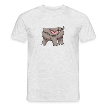 Nilpferd Kostüm - Männer T-Shirt - Grau meliert - Vorne - AI Model Male 178 dark (178cm)