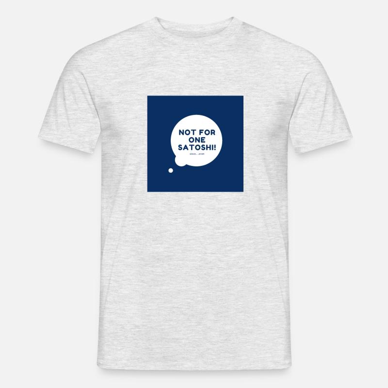 Not for one Satoshi bubble blue - Männer T-Shirt - Grau meliert