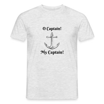 O Captain! My Captain! - Männer T-Shirt - Grau meliert - Vorne - AI Model Male 178 dark (178cm)