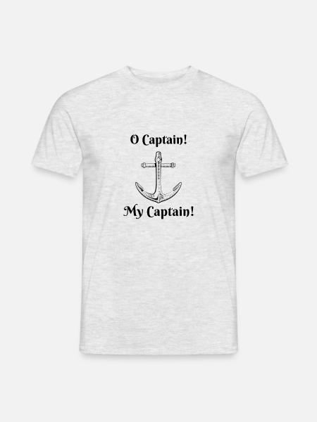 O Captain! My Captain! - Männer T-Shirt - Grau meliert
