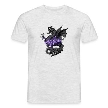 Dragon Saphire Design - Männer T-Shirt - Grau meliert - Vorne - AI Model Male 178 dark (178cm)
