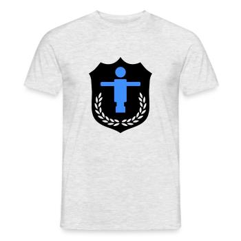 kicker wappen - Männer T-Shirt - Grau meliert - Vorne - AI Model Male 178 dark (178cm)