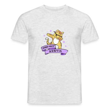 Fait ronronnant Tante 4 - T-shirt homme - gris chiné - Devant - AI Model Male 178 dark (178cm)