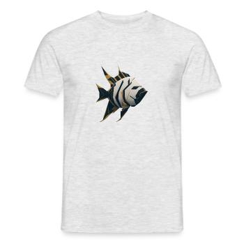 Geometric Fish - Men's T-Shirt - heather grey - Front - AI Model Male 178 dark (178cm)