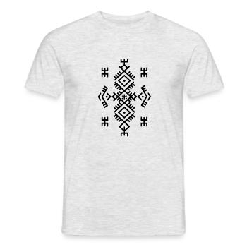AMAZIGH BERBERE KABYLE Z AMAZIGH MOTIF KABYLE - T-shirt homme - gris chiné - Devant - AI Model Male 178 dark (178cm)