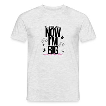 Start Small, Go Big - Greif nach den Sternen - Männer T-Shirt - Grau meliert - Vorne - AI Model Male 178 dark (178cm)