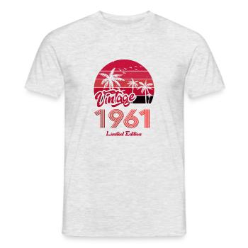 Vintage Year 1961 Limited Edition Red - Men's T-Shirt - heather grey - Front - AI Model Male 178 dark (178cm)