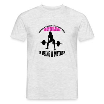 Bodybuilding Fitness Sportler Mama Fitnesssport - Männer T-Shirt - Grau meliert - Vorne - AI Model Male 178 dark (178cm)